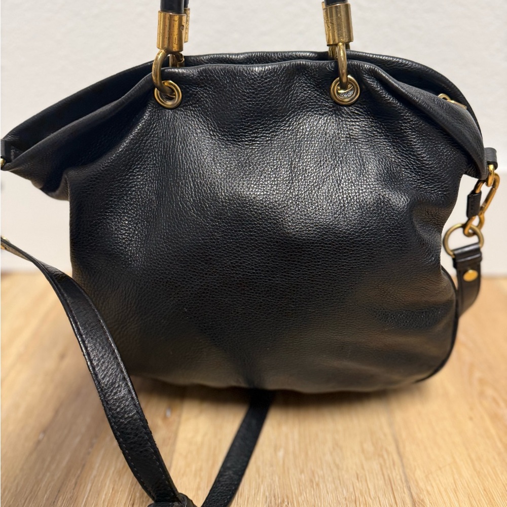 Marc by Marc Jacobs Too Hot Black Pebbled Leather Satchel Crossbody Bag - Picture 5 of 15